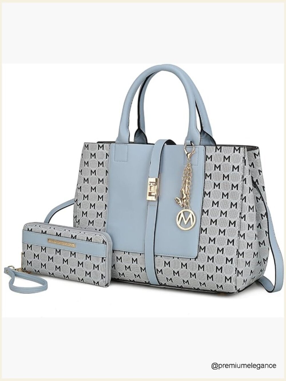 Satchel Crossbody Bag with Wristlet Wallet Top Handle Tote Purse